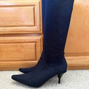 Vintage Balenciaga-Like Knife Stretch Matte Black Microfibre Sock Bootie, 7.5